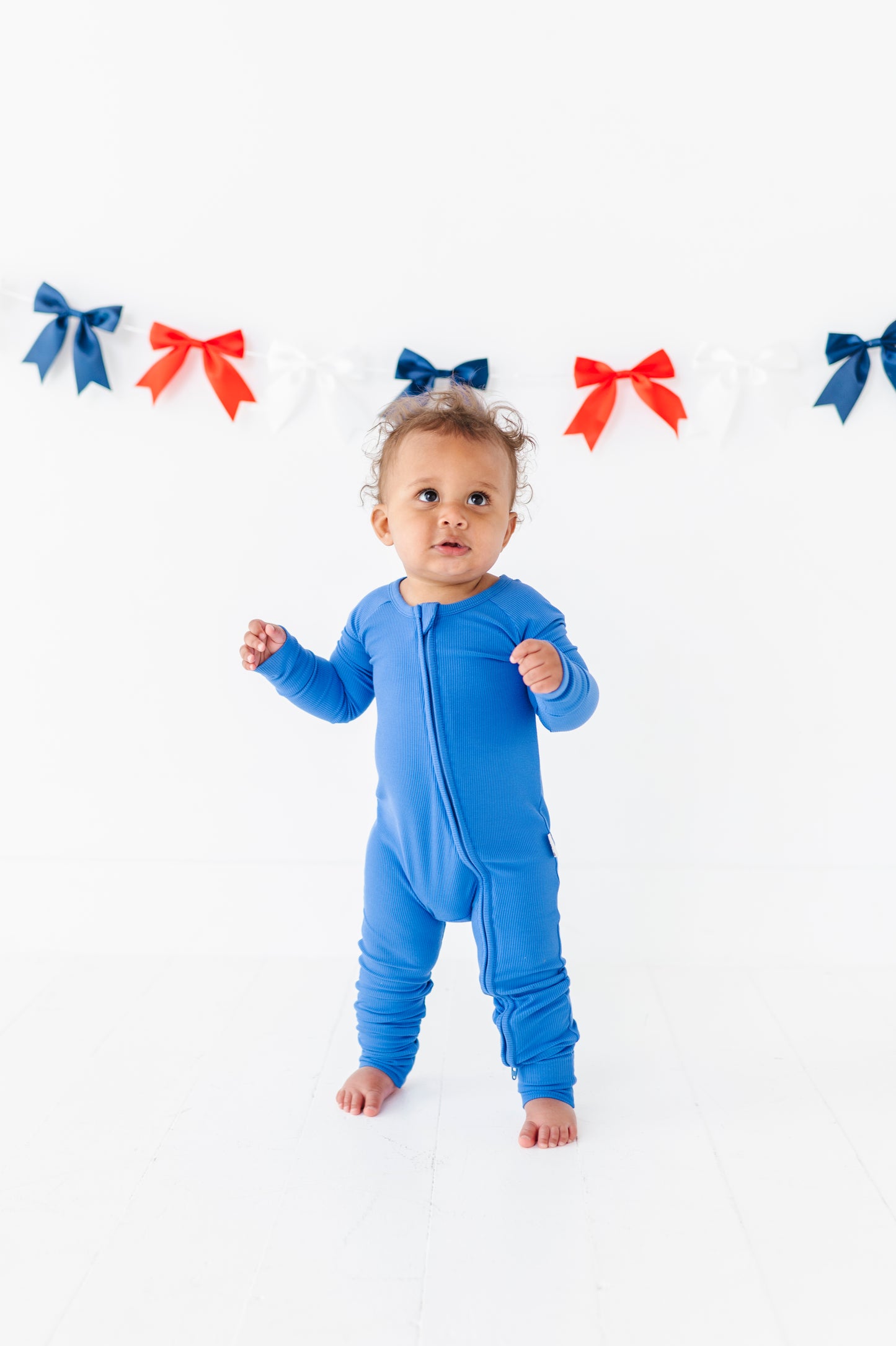 Liberty Blue Ribbed Zippy