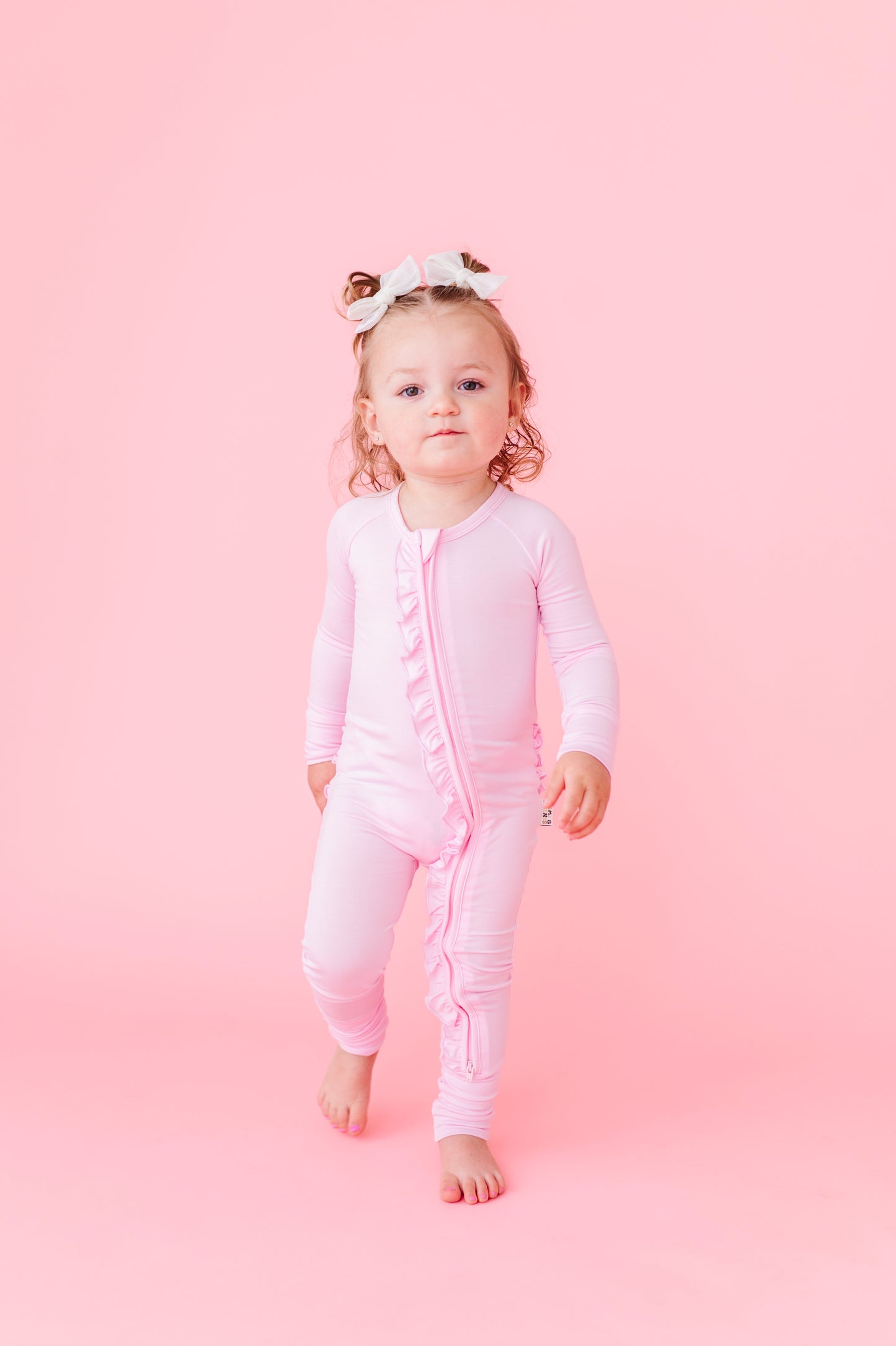 Baby Pink Ruffle Zippy