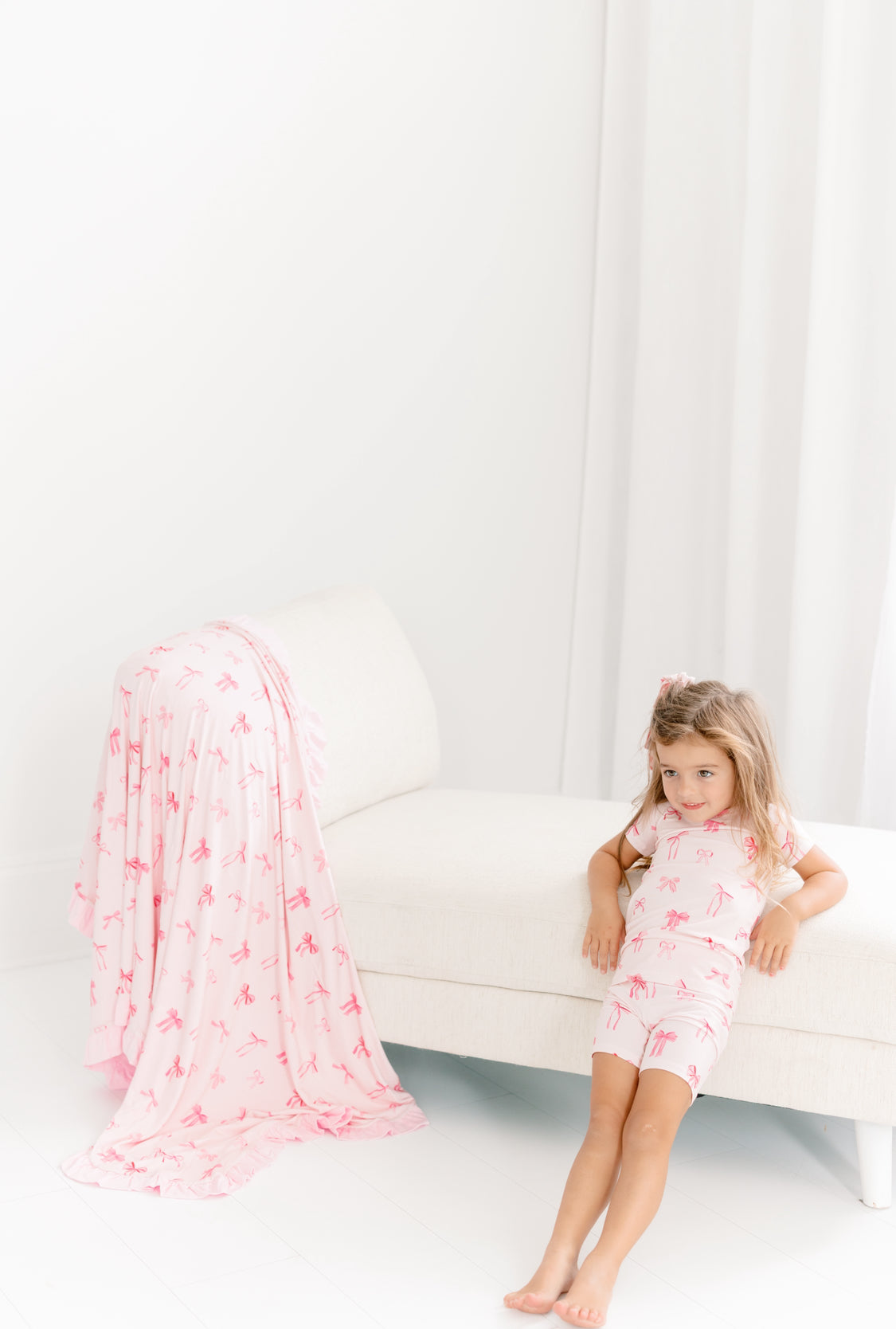 Andi Kate Bows Ruffle Bamboo Blanket