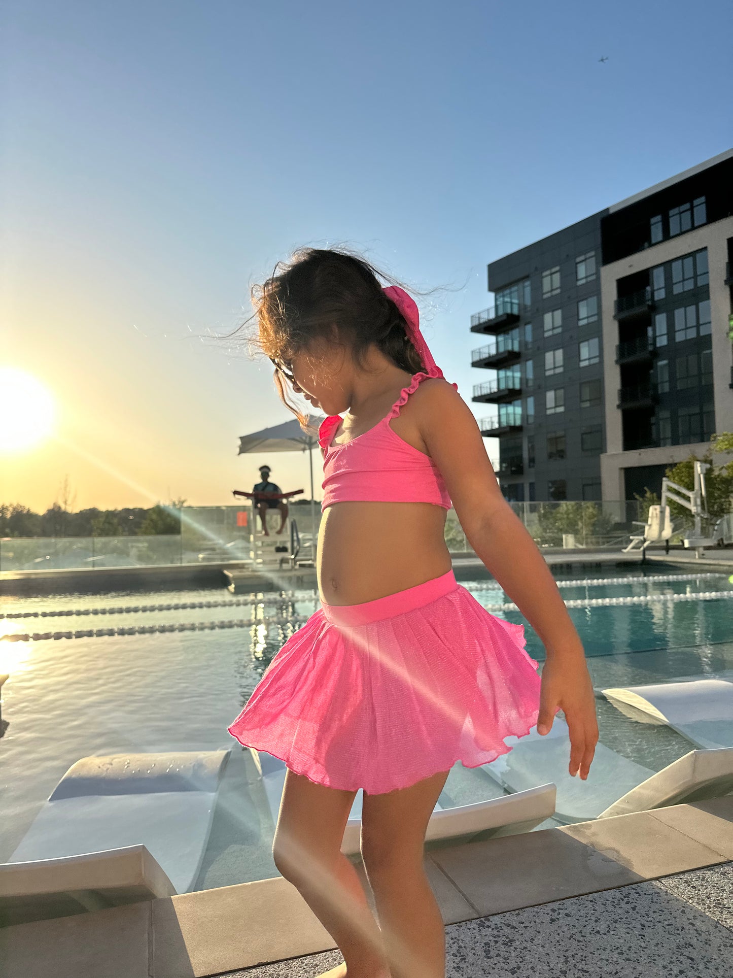 Malibu Metallic Kids Swim Top