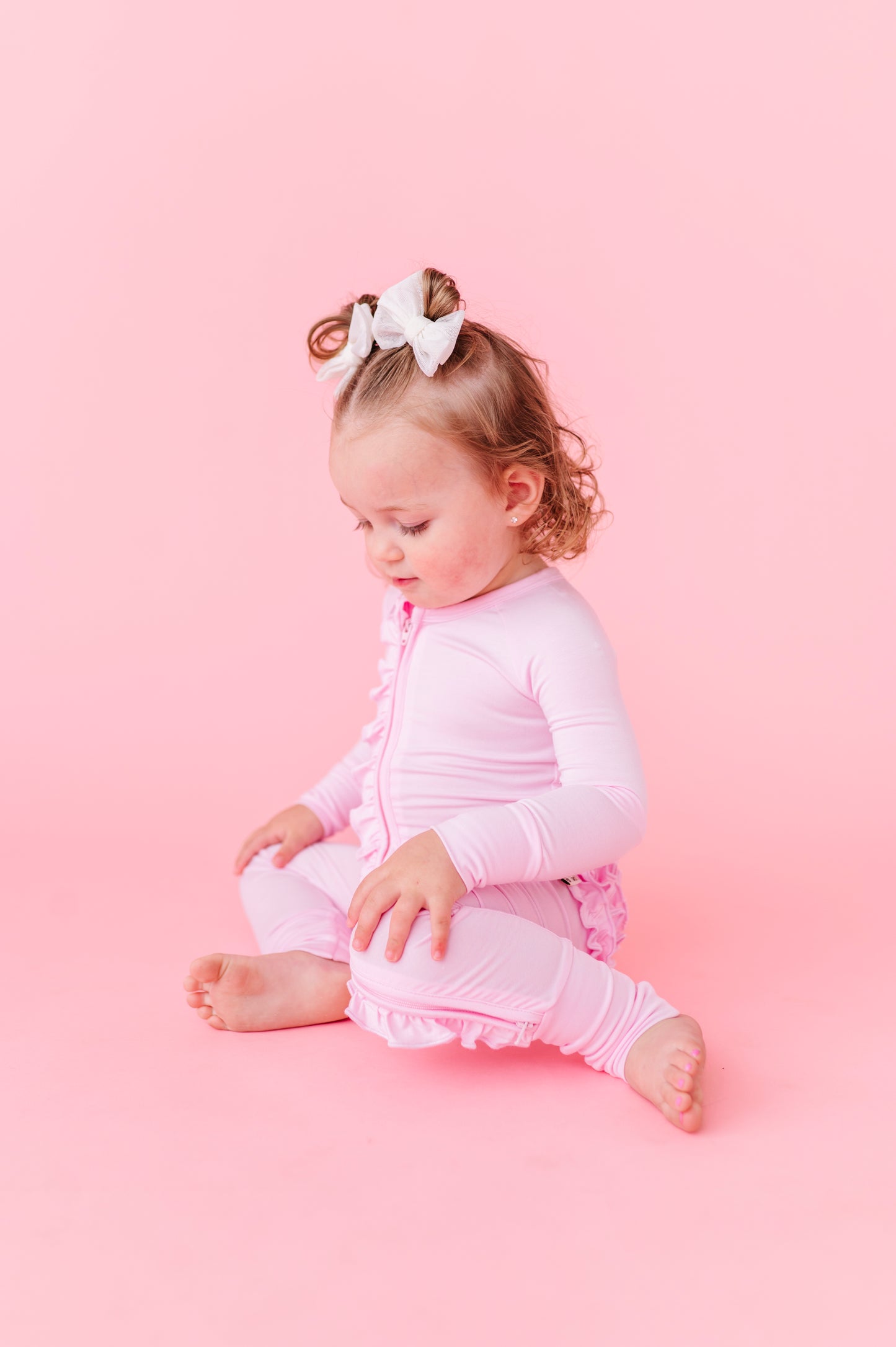 Baby Pink Ruffle Zippy
