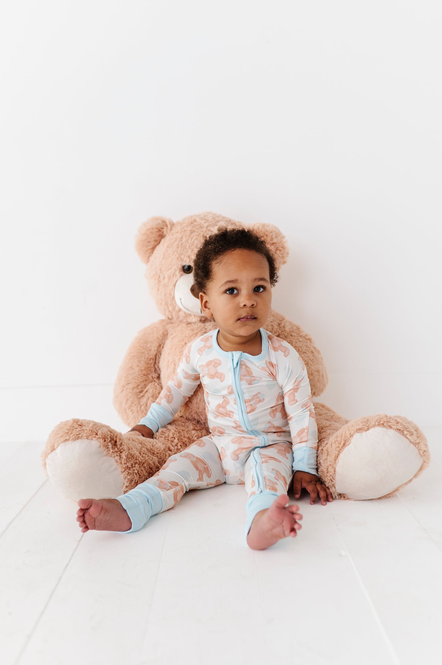 Baby Blue Teddy Zippy