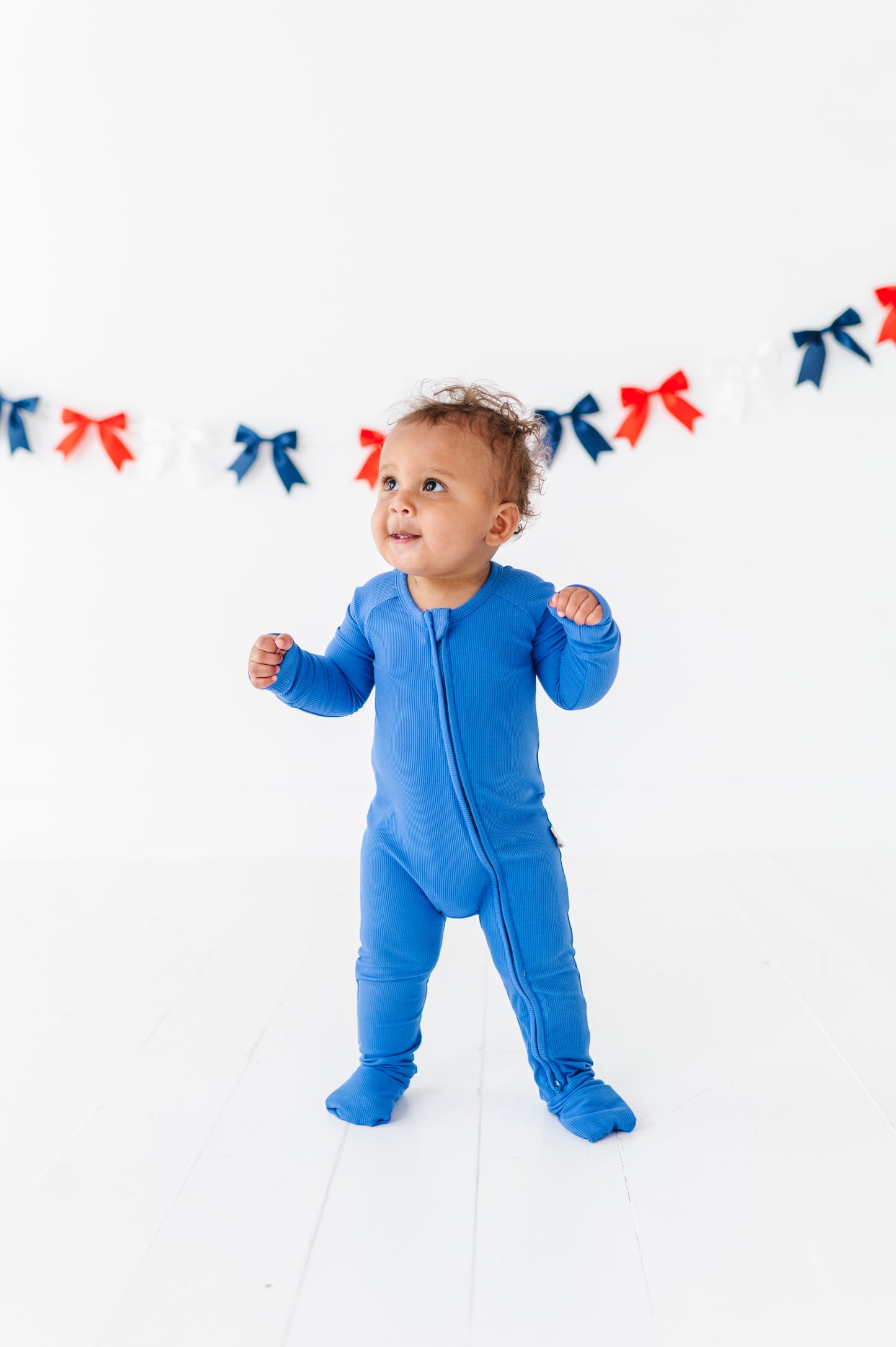 Liberty Blue Ribbed Zippy