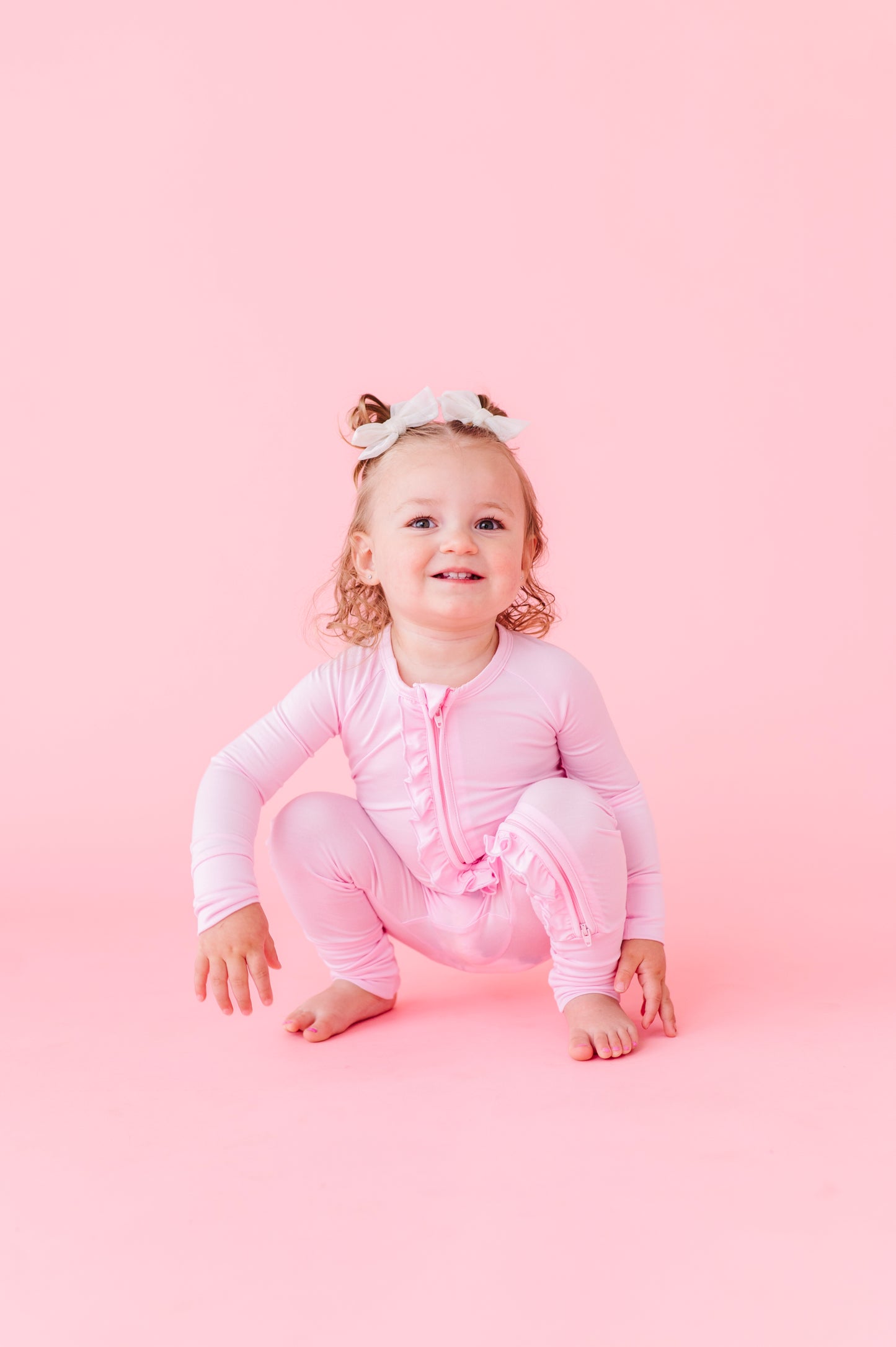 Baby Pink Ruffle Zippy