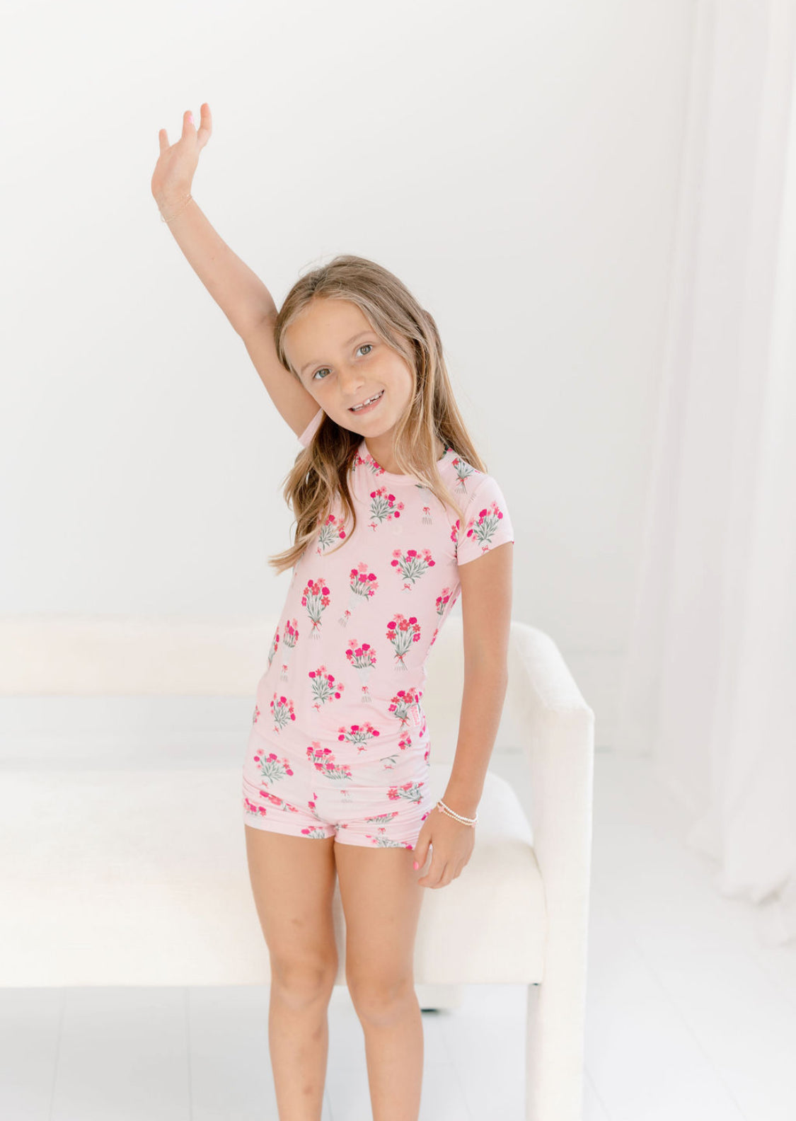 Callie Newspaper Florals Short Set