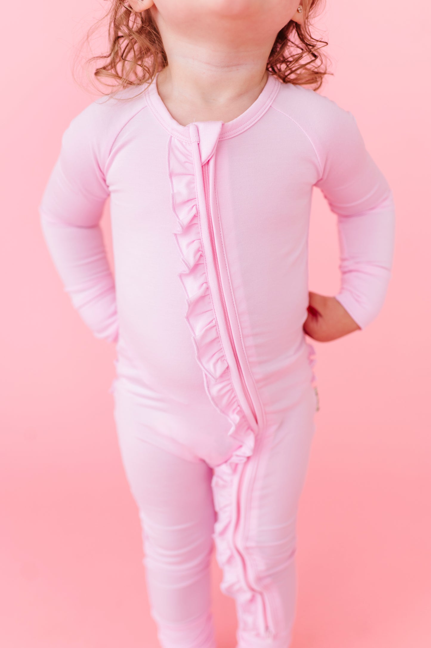 Baby Pink Ruffle Zippy