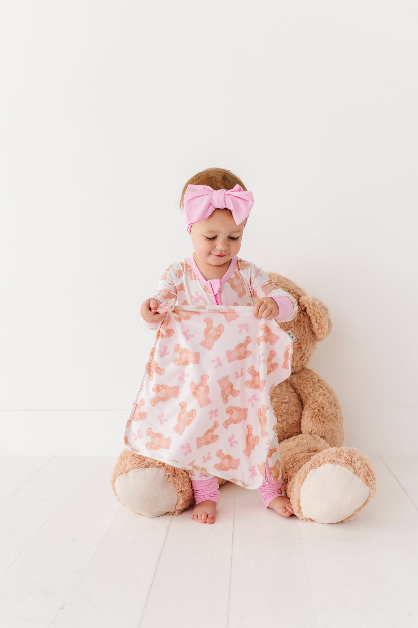 Baby Pink Teddy Paci Lovey