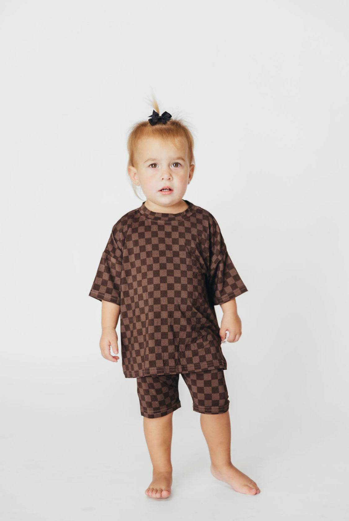 Dark Roast Check Relaxed Short Set
