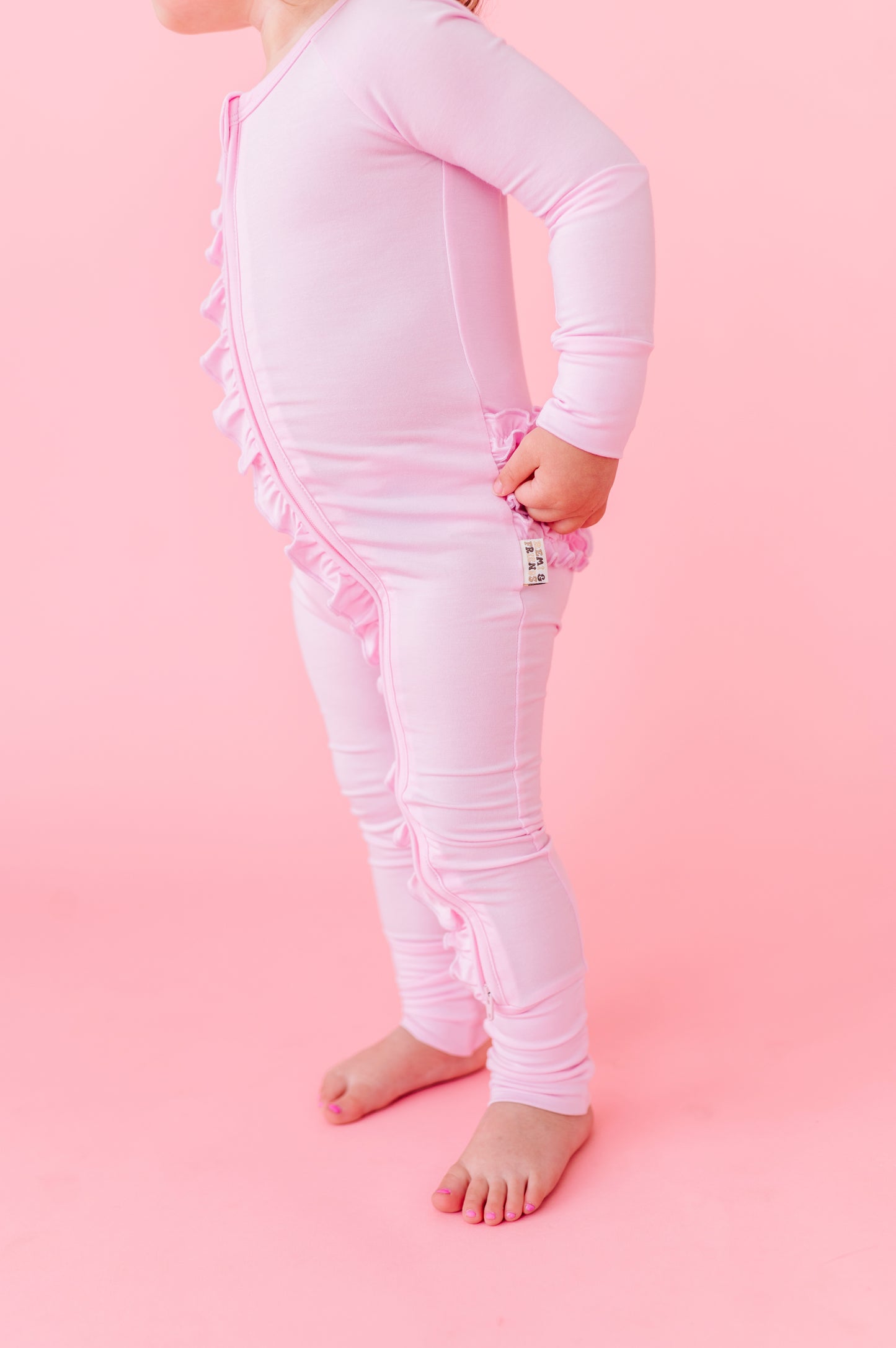 Baby Pink Ruffle Zippy