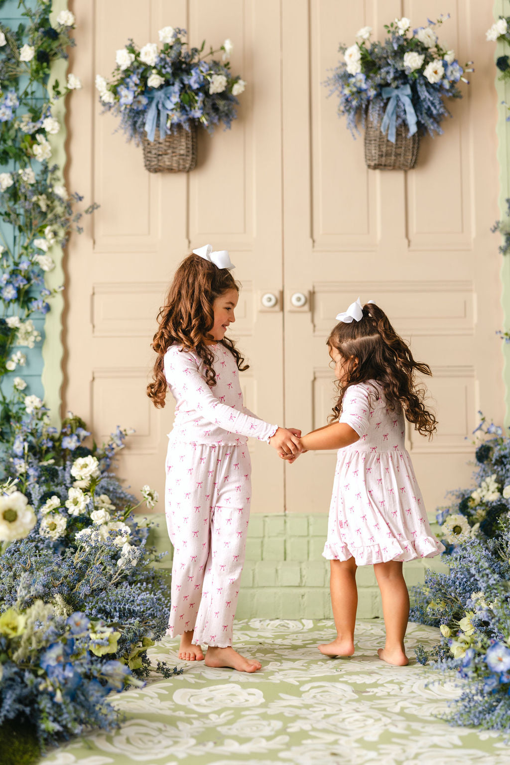 Rosie Ribbons Long Sleeve Ruffle Dress