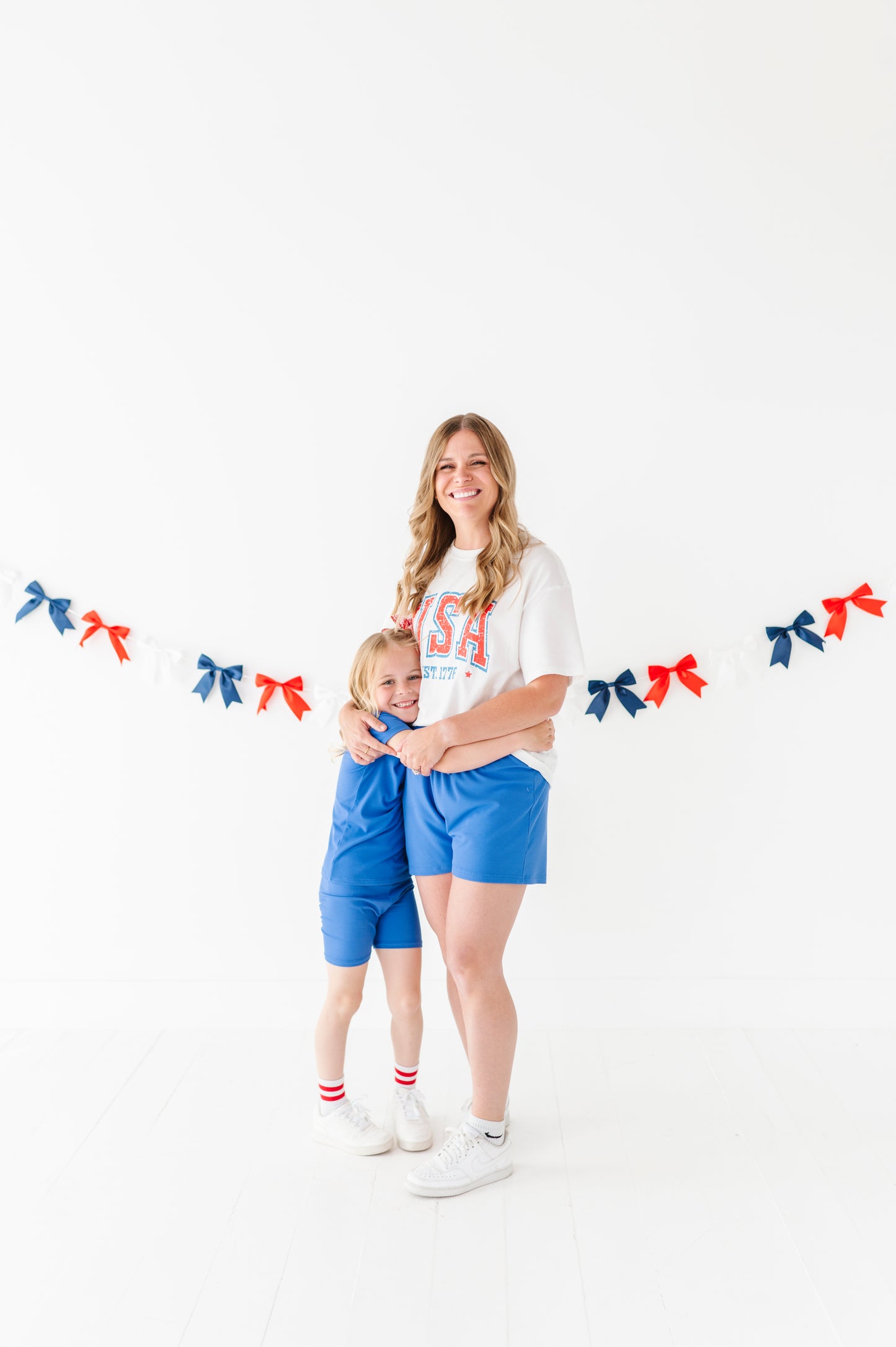 Liberty Blue Ribbed Adult Drawstring Short