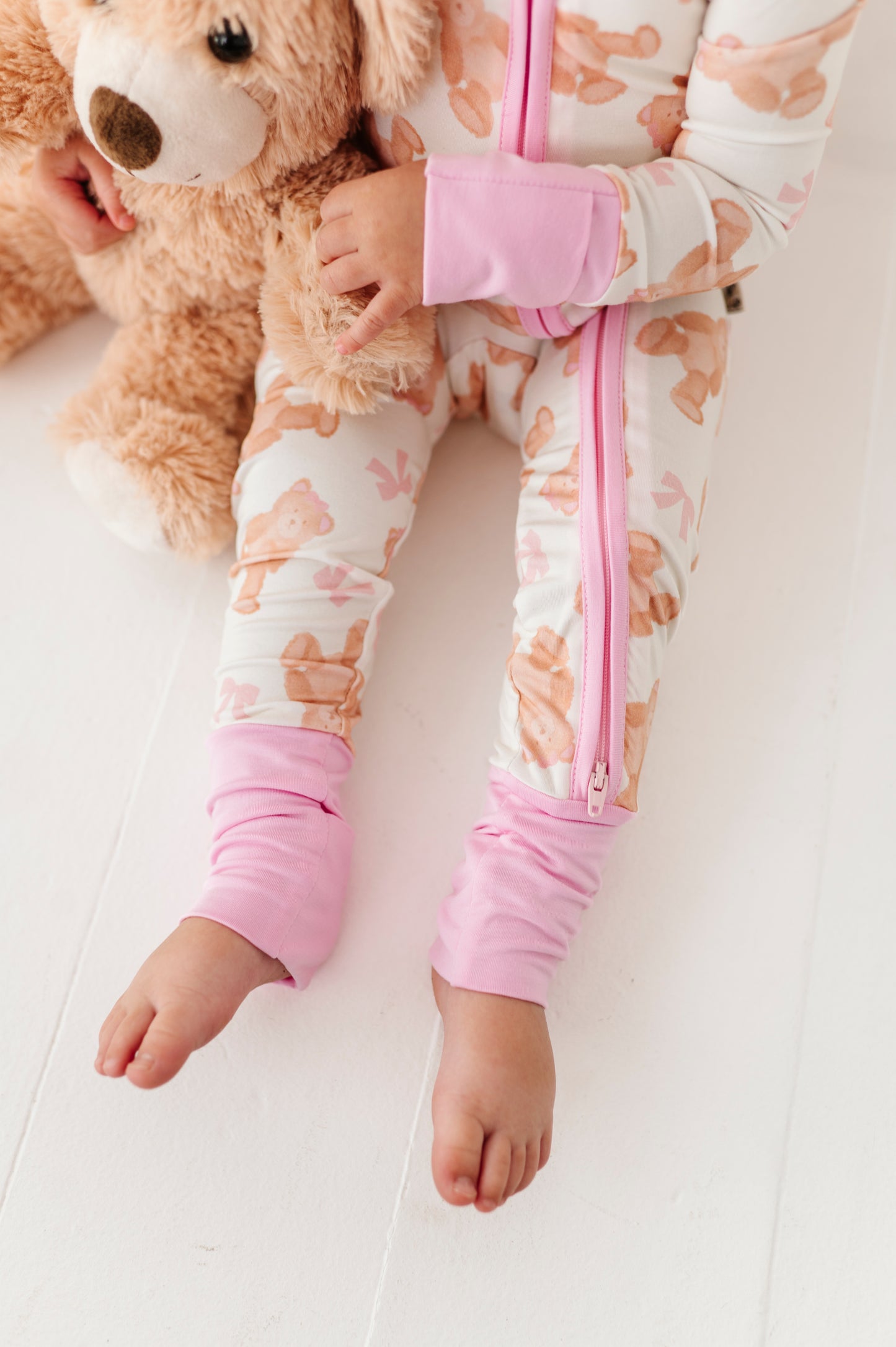 Baby Pink Teddy Zippy