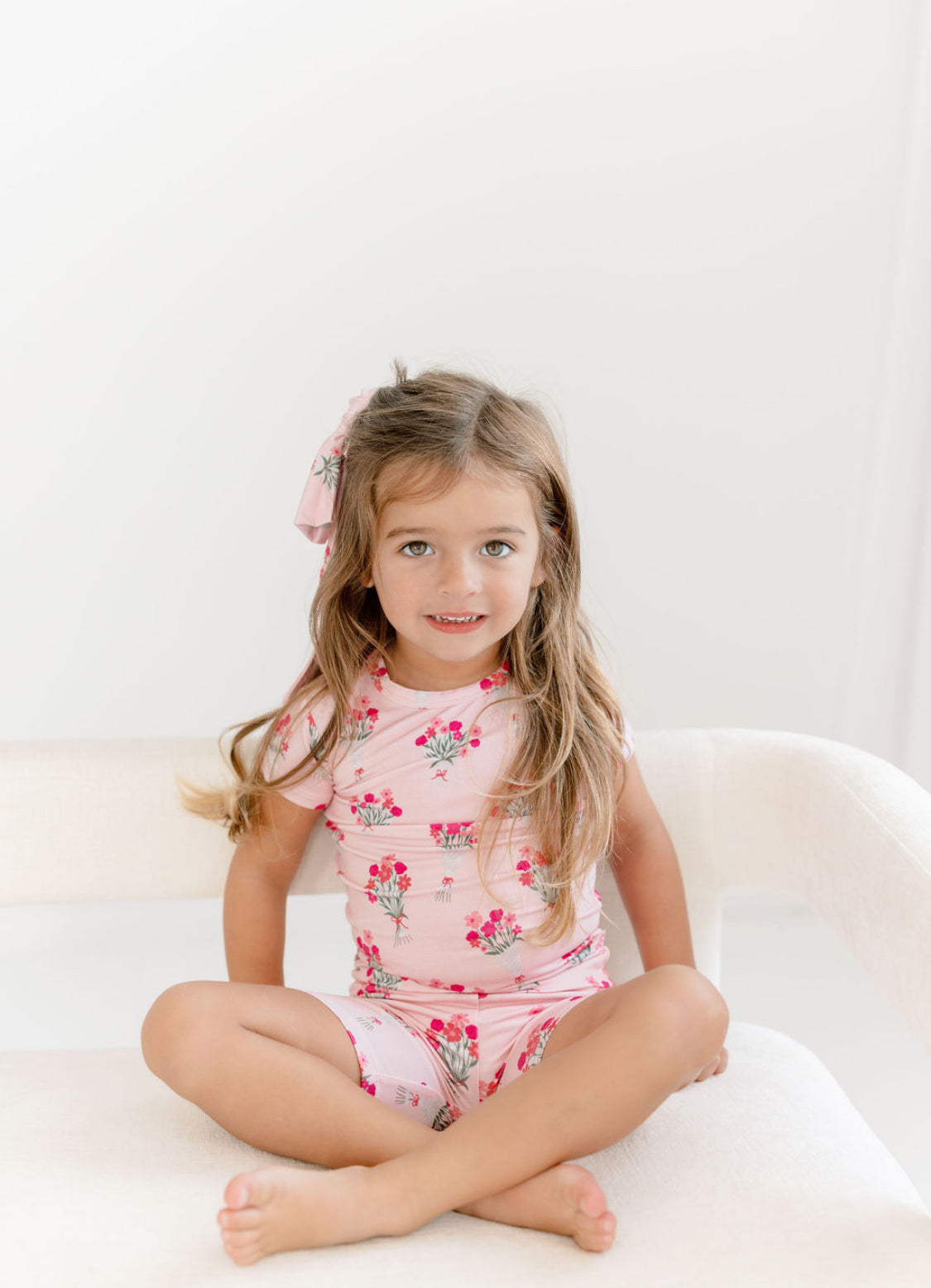 Callie Newspaper Florals Short Set