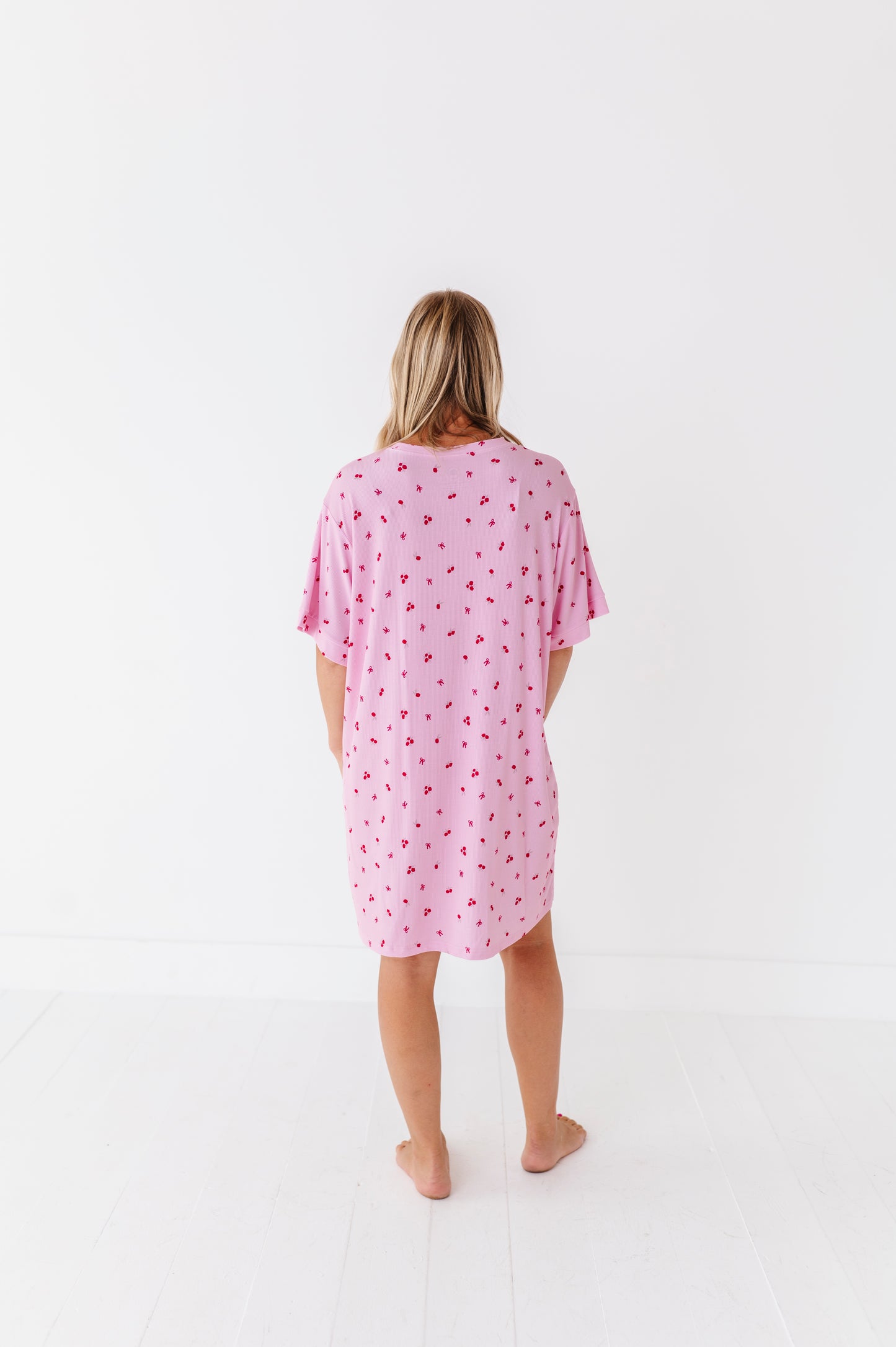 Posy Petals Ribbed Adult T-Shirt Dress