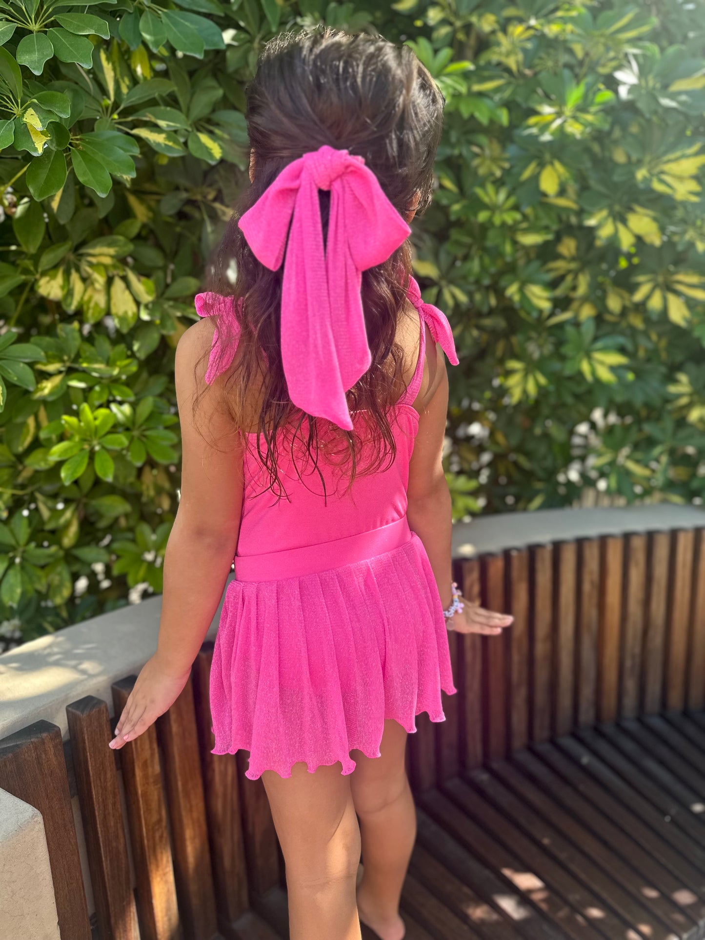 Malibu Metallic Kids Skirted Swim Bottom