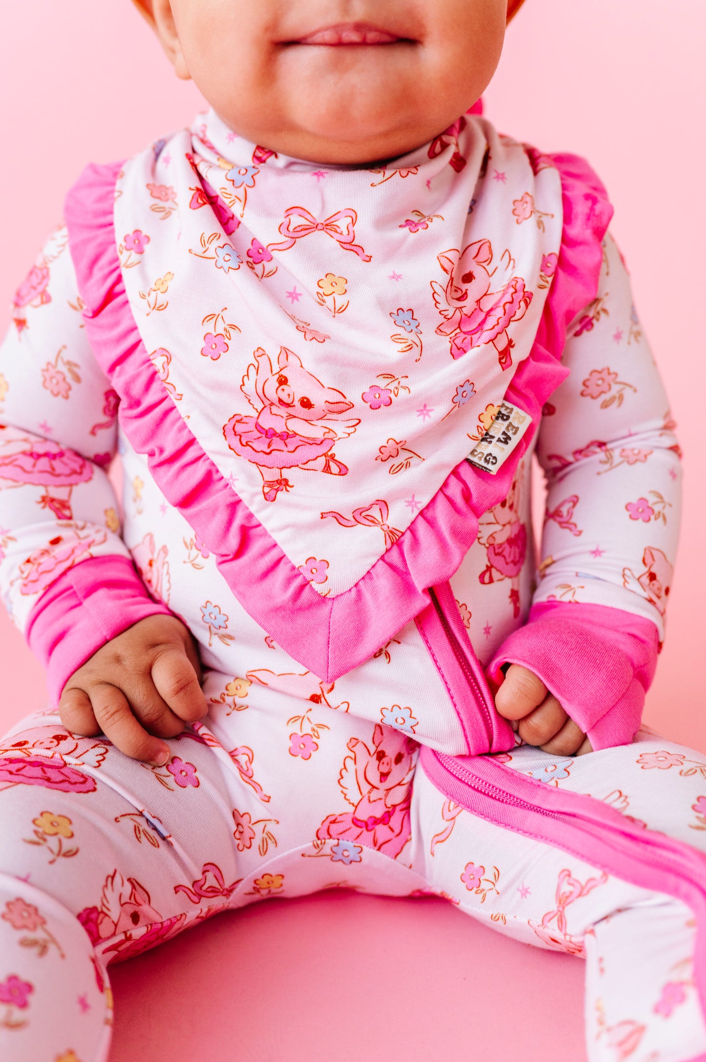 When Pigs Fly Ruffle Bib