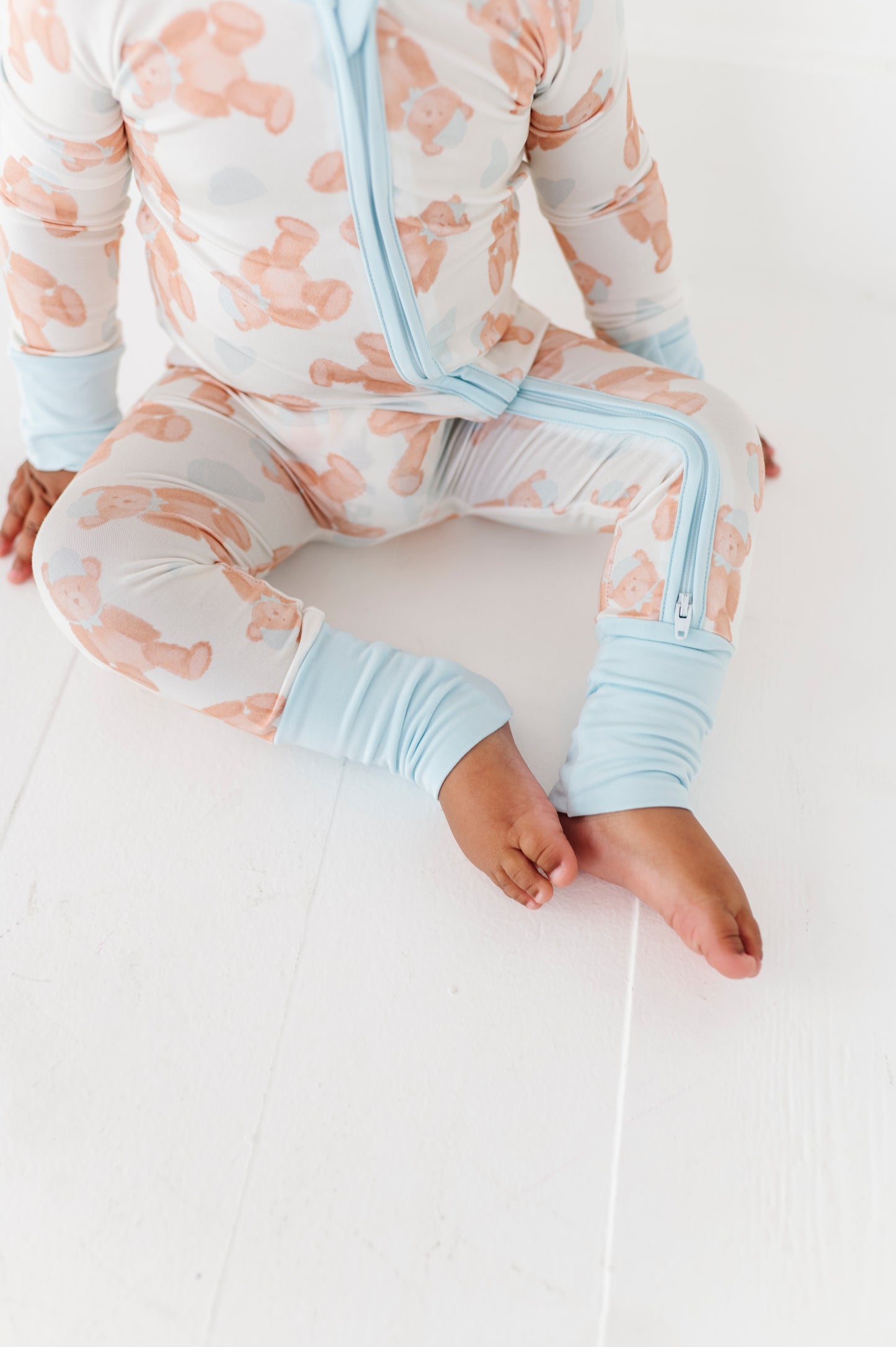 Baby Blue Teddy Zippy
