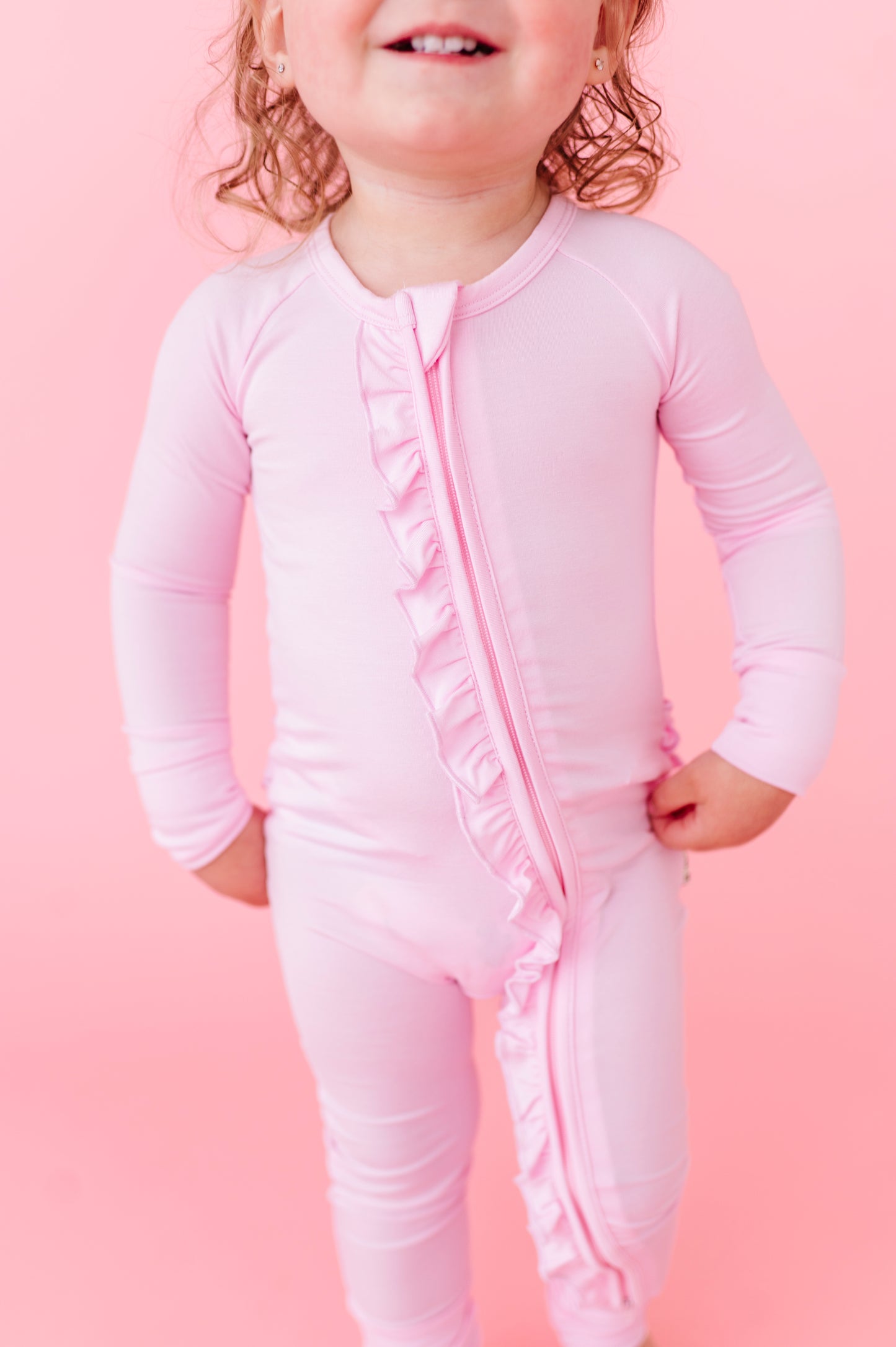 Baby Pink Ruffle Zippy