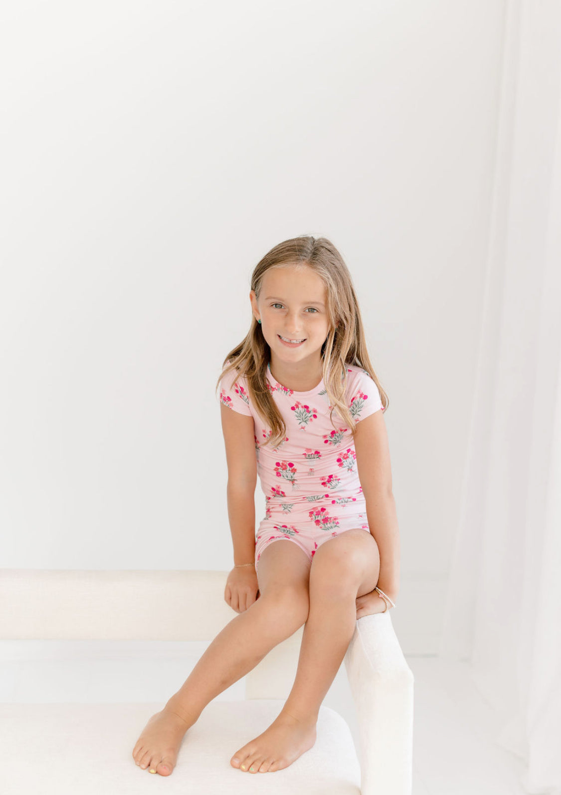 Callie Newspaper Florals Short Set