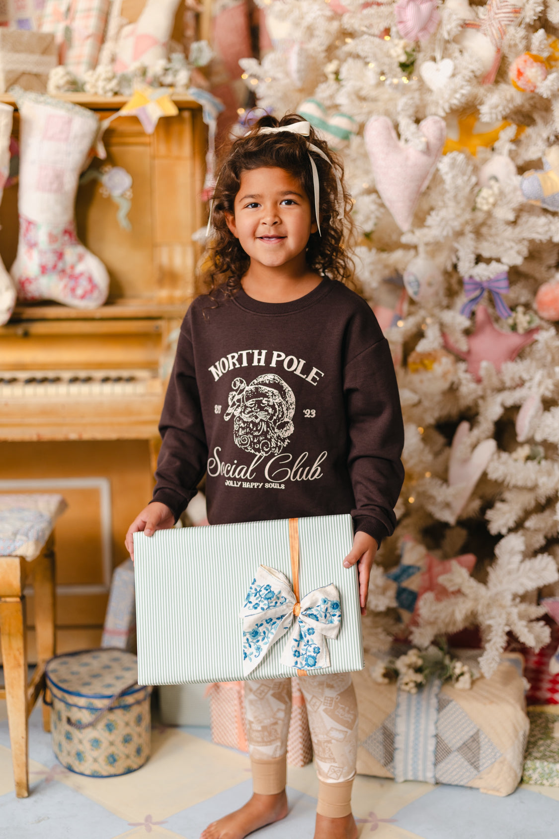 North Pole Social Club Kids Crewneck Sweatshirt
