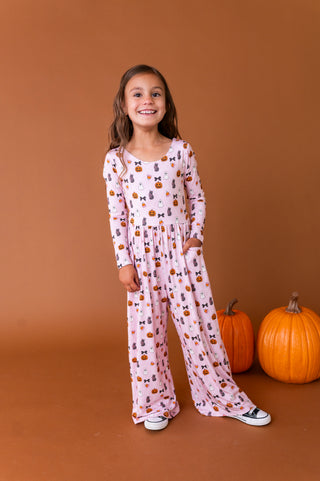 Midnight Meows Wide Leg Romper
