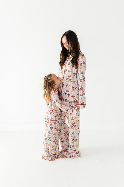 Autumn Ribbons Ruffle Button Up Set (EST SHIP TIME 3-4 WEEKS)