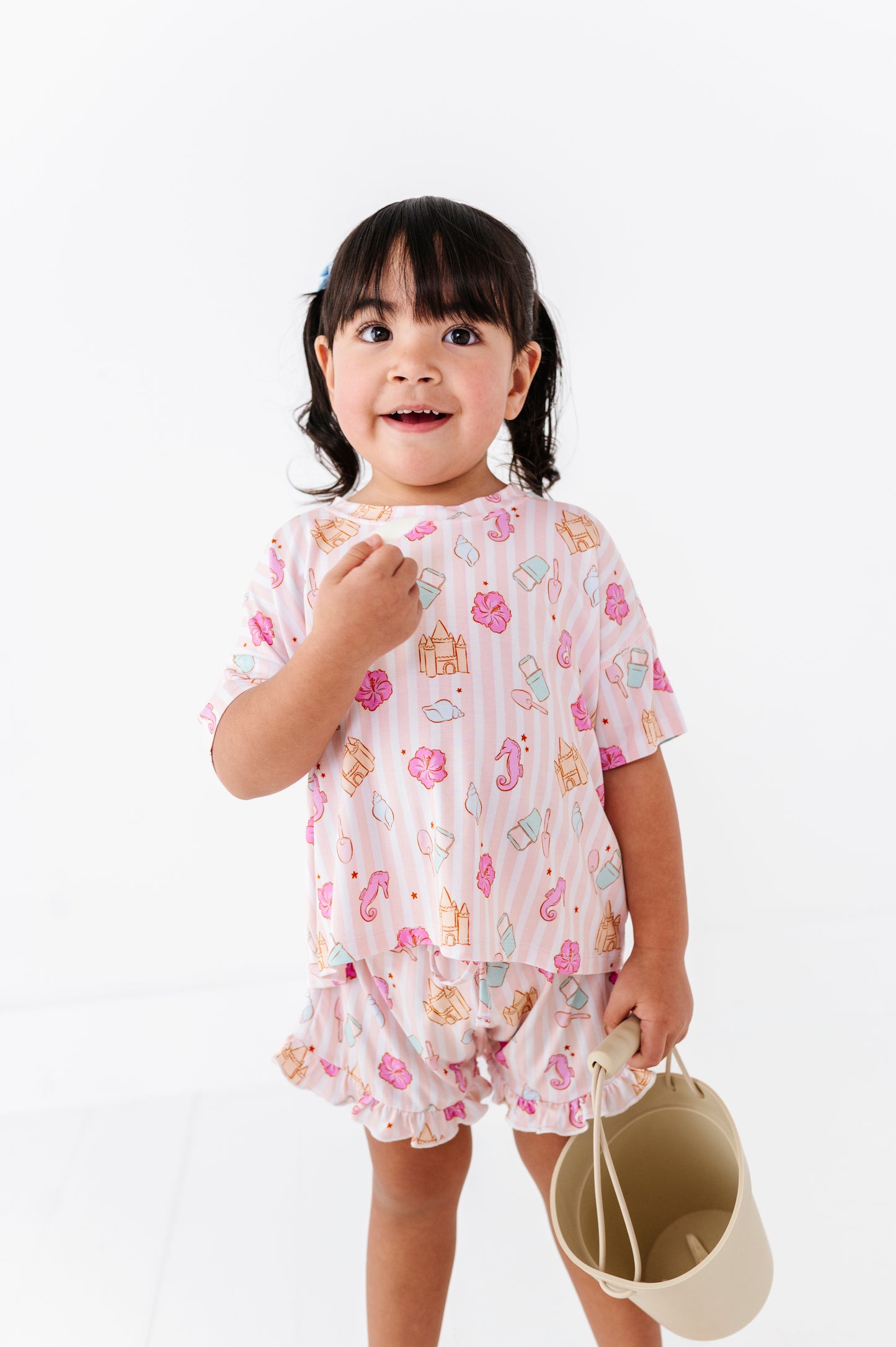 Hibiscus Harbor Ruffle Drawstring Short Set