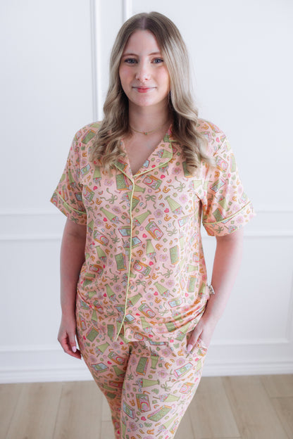 Shamrock Shakes Adult Short Sleeve Flare Button Up Set