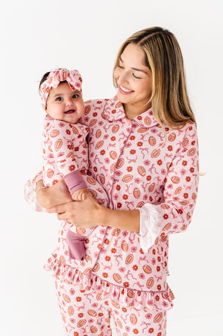Friday Night Florals Ruffle Adult Button Up Set (EST SHIP TIME 3-4 WEEKS)