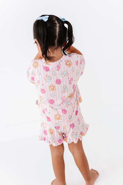 Hibiscus Harbor Ruffle Drawstring Short Set