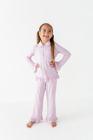 Rosewater Ruffle Button Up Set
