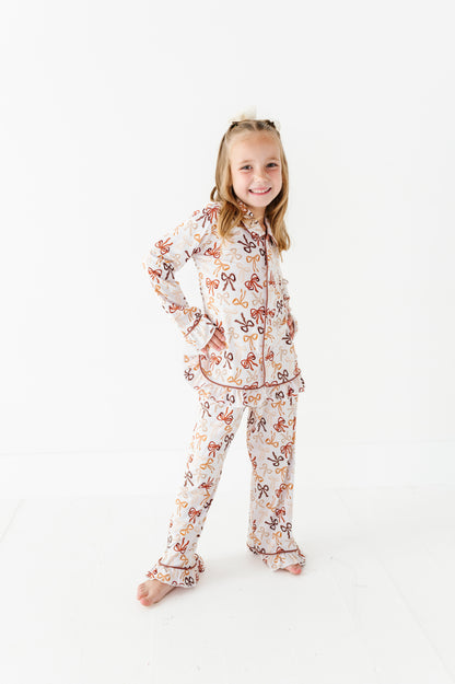 Autumn Ribbons Ruffle Button Up Set (EST SHIP TIME 3-4 WEEKS)