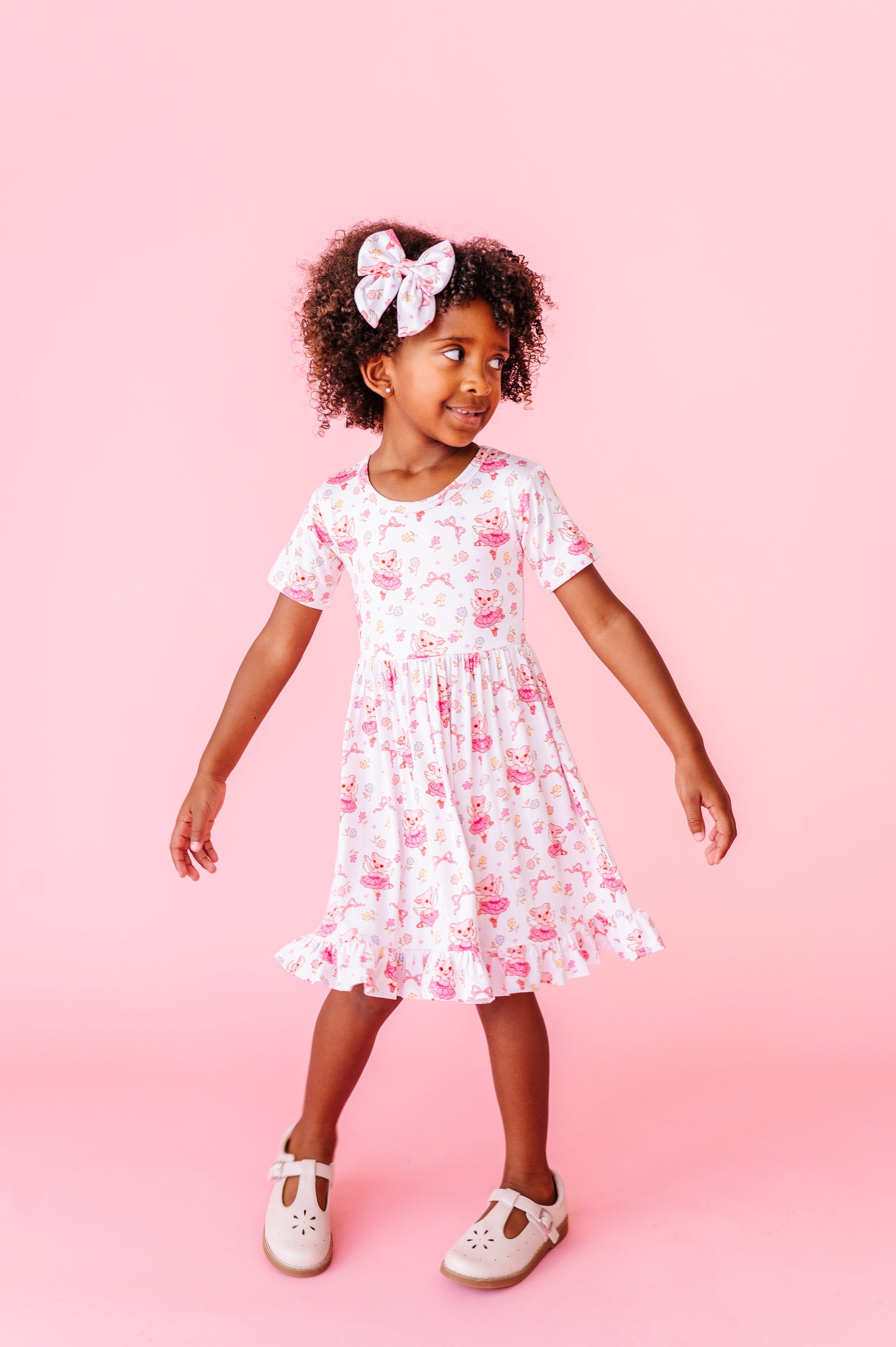 When Pigs Fly Short Sleeve Ruffle Dress