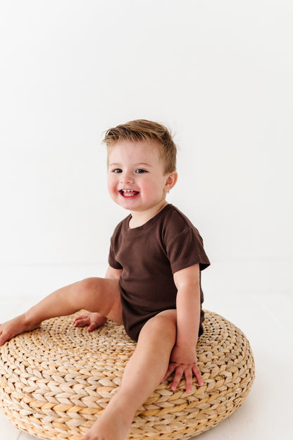 Solid Waffle Knit Bubble