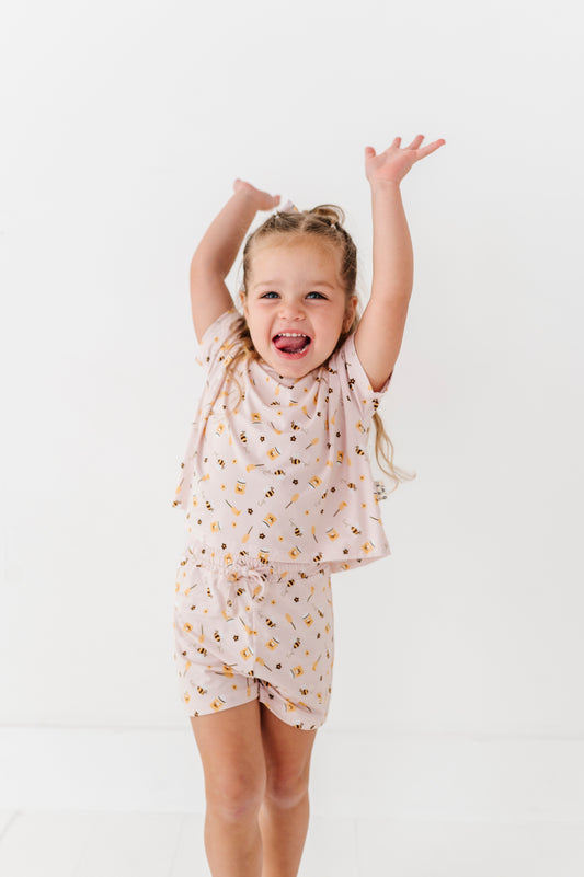 Local Honey Drawstring Short Set