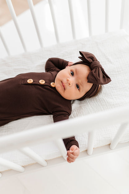 Espresso Neutrals Top Knot Bow