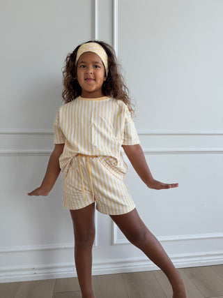 Yellow Stripe Terry Set