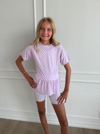 Purple Peplum Set