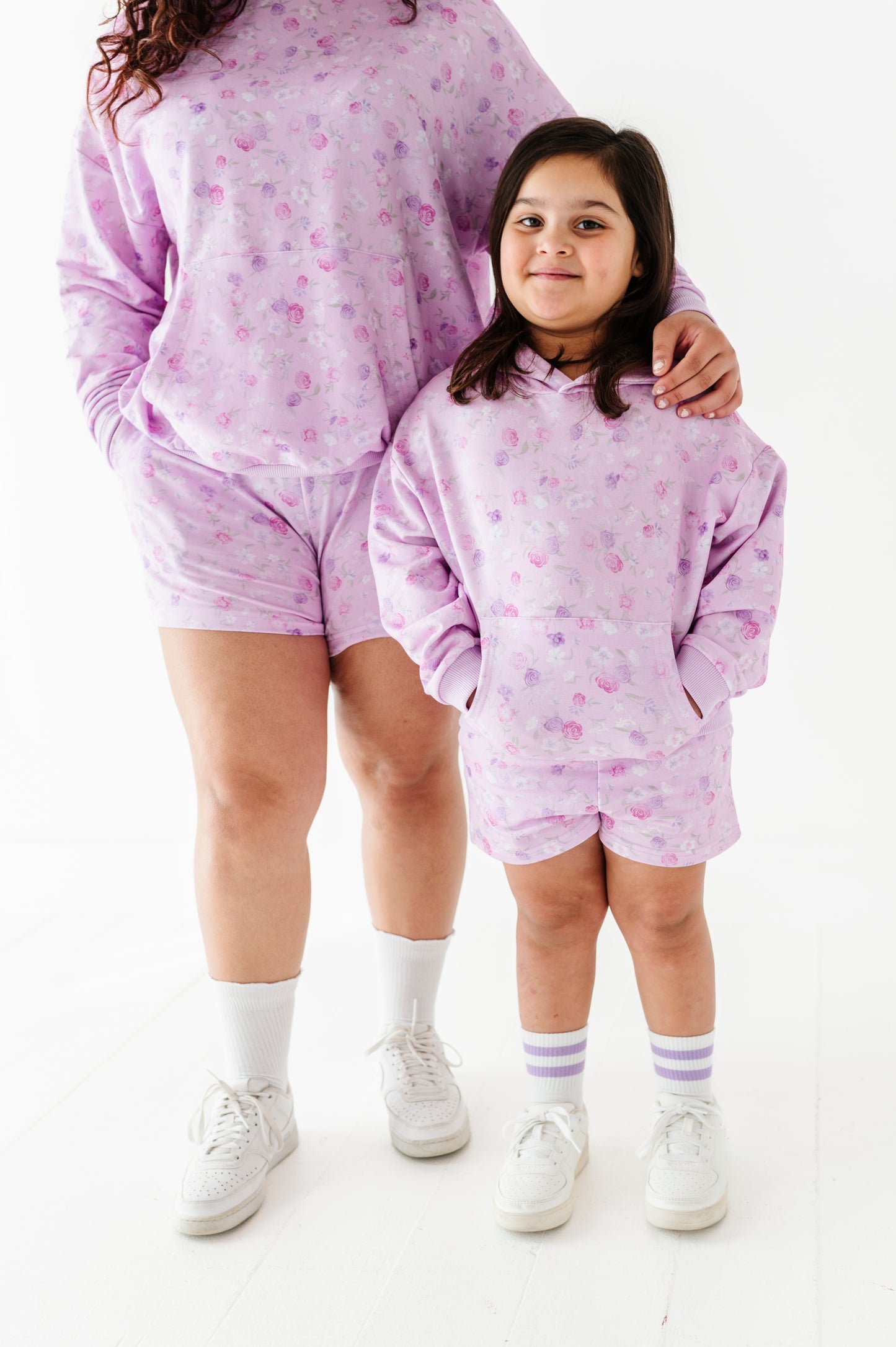 Lilac Petals Kids Sweat Shorts