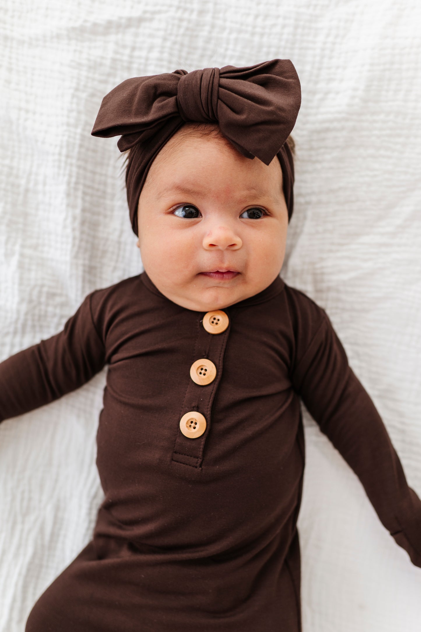 Espresso Neutrals Top Knot Bow