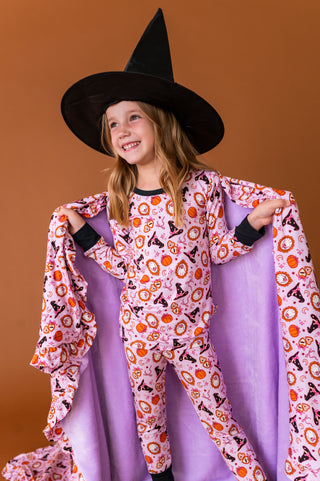 Pretty Little Spells Minky Plush Ruffle Blanket (EST SHIP TIME 7-10 DAYS)