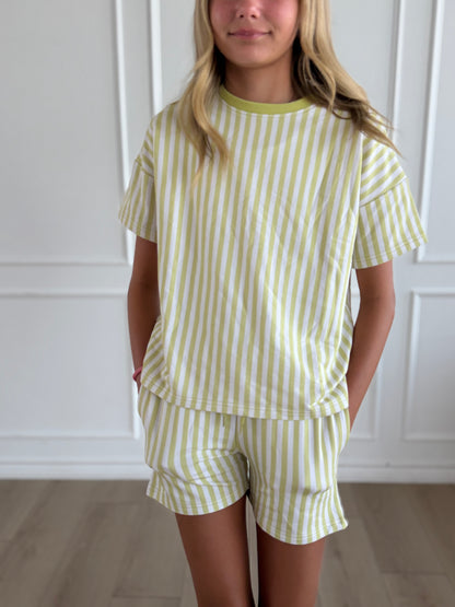 Green Stripe Terry Set