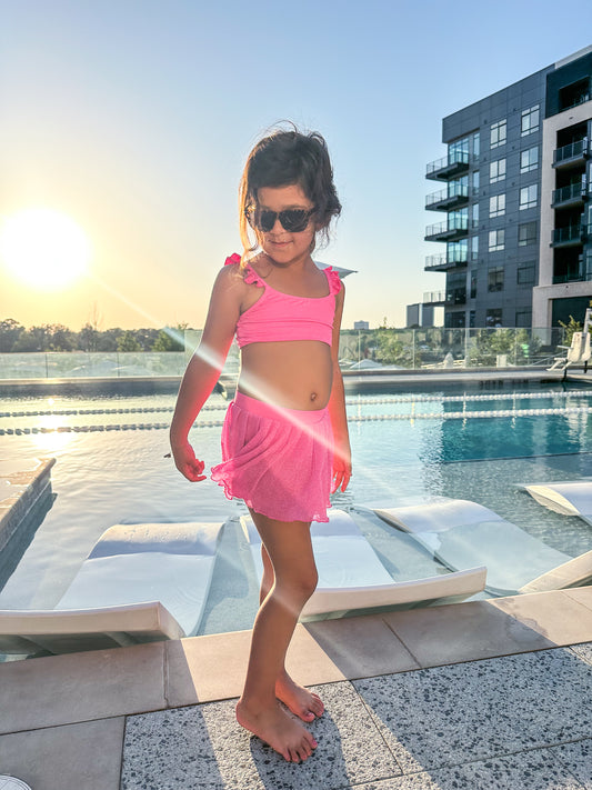 Malibu Metallic Kids Swim Top