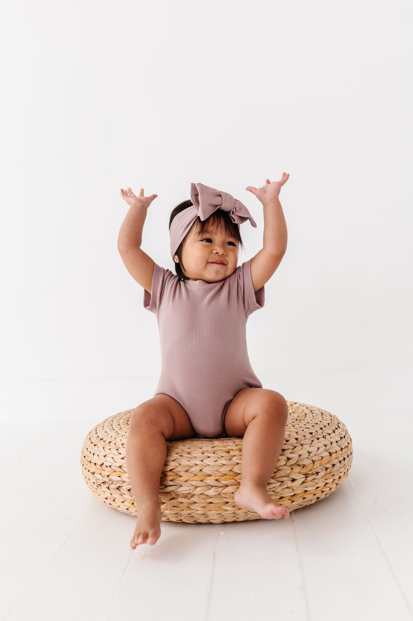 Solid Waffle Knit Bubble