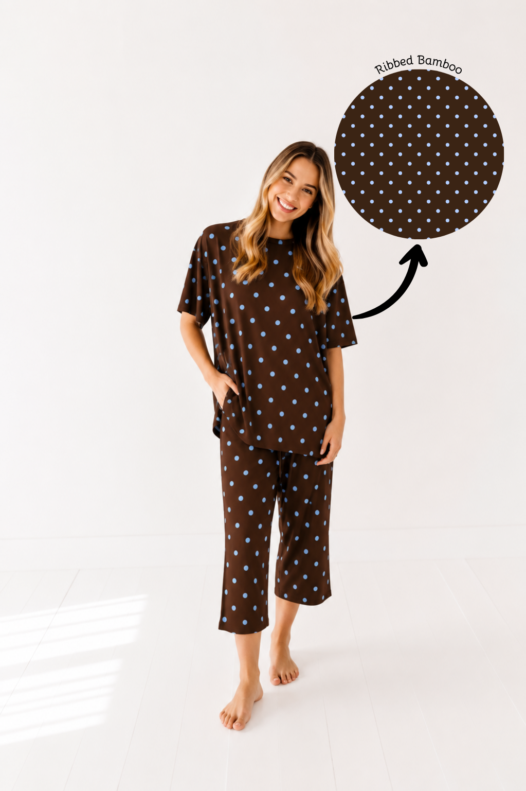 PRE-ORDER OCTOBER Chocolate Polka Dot Adult Cropped Play Set
