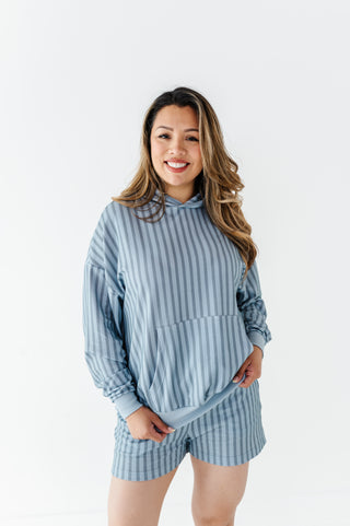 Harbor Stripe Adult Sweat Shorts