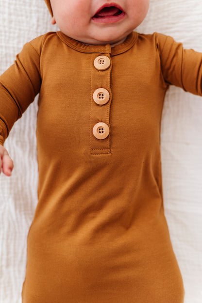 Cinnamon Newborn Knotted Gown