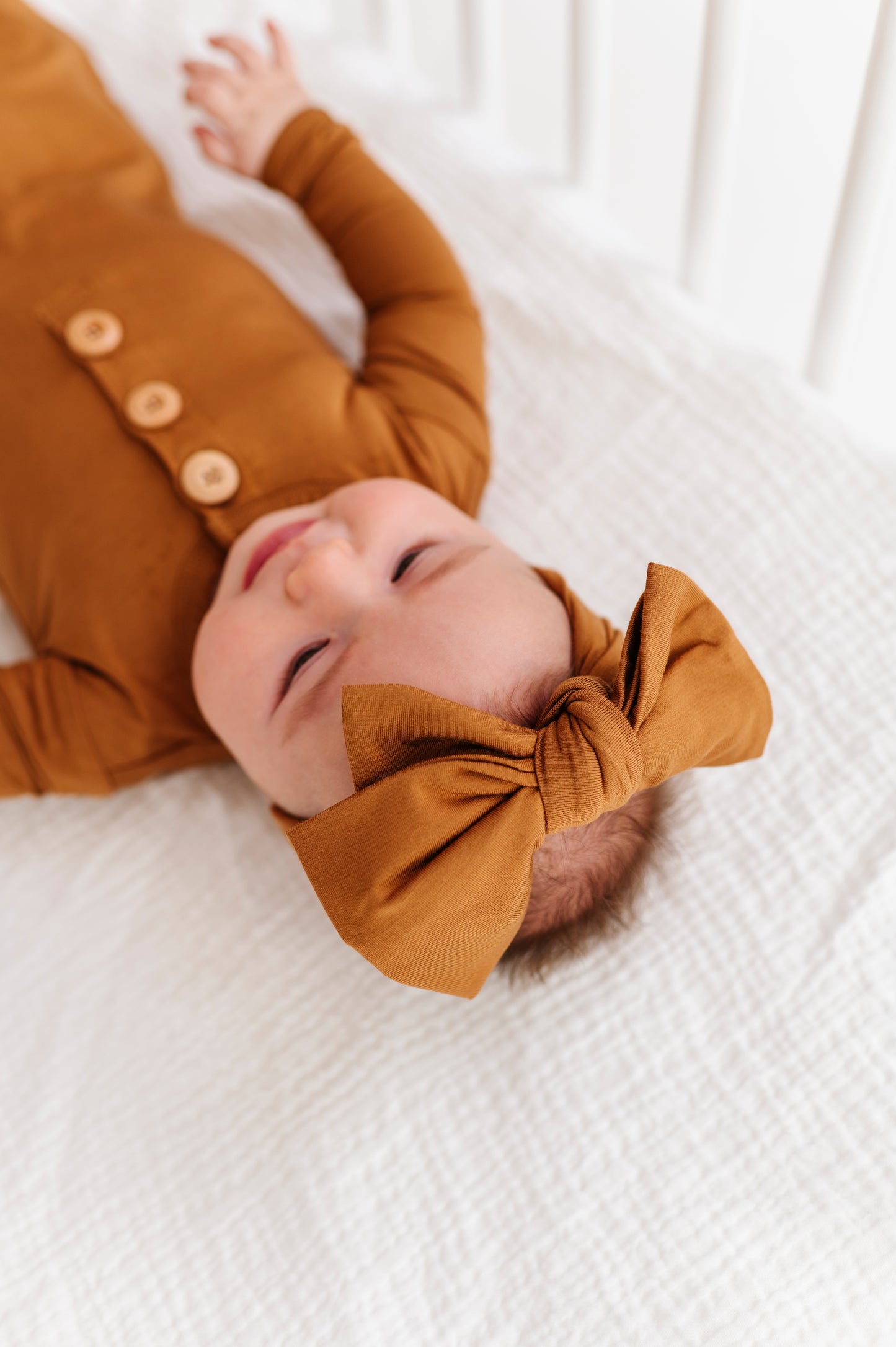 Cinnamon Neutrals Top Knot Bow