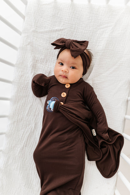 Espresso Neutrals Top Knot Bow