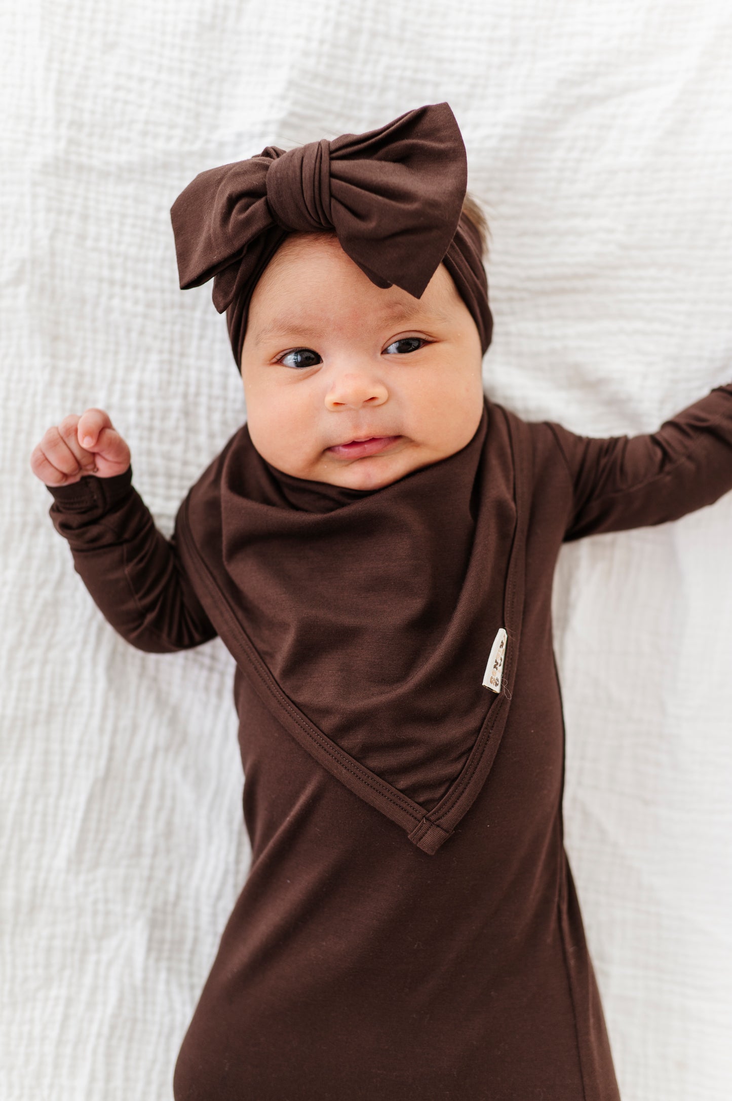 Espresso Neutrals Top Knot Bow